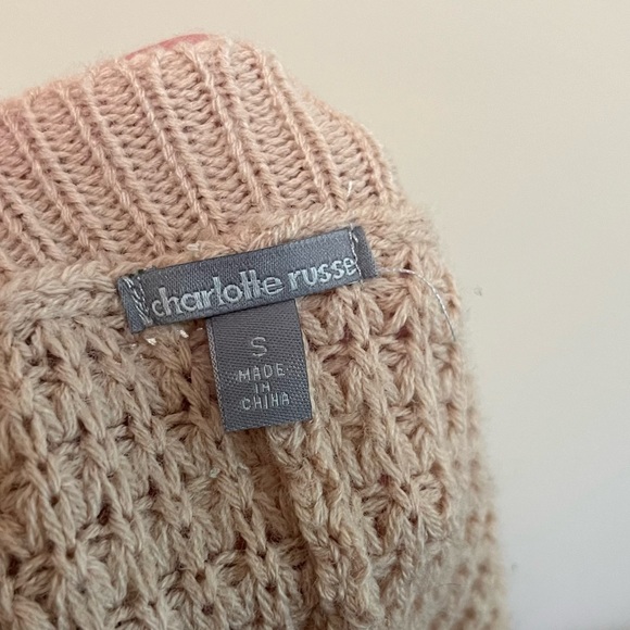 Charlotte Russe Open Cardigan Sweater | Mauve Pink | 100% Acrylic - Picture 6 of 10